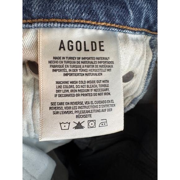 Agolde Nico High Rise Slim Fit Jeans in Fixation Wash 25 - Picture 7 of 8